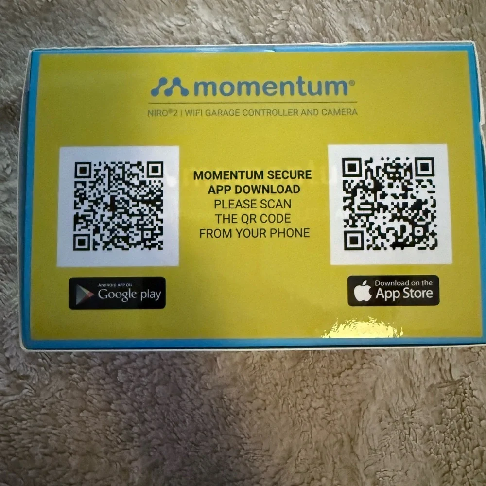 Momentum NIRO 2 White WiFi Garage Controller and Camera